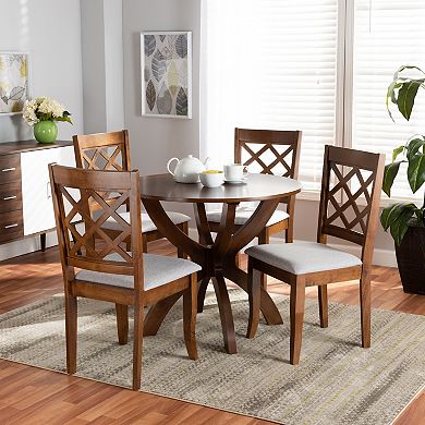Baxton Studio Beth Dining Table & Chair 5-piece Set