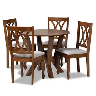 Baxton Studio Irene Dining Table & Chair 5 pc Set