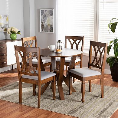 Baxton Studio Irene Dining Table & Chair 5-piece Set