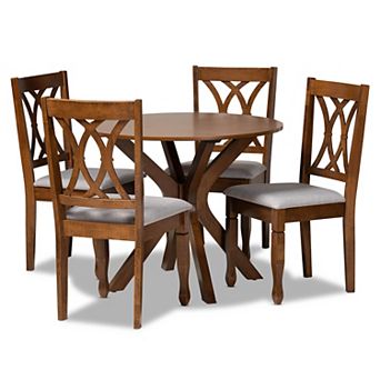 Baxton Studio Maya Dining Table & Chair 5 pc Set
