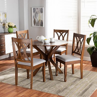 Baxton Studio Maya Dining Table & Chair 5-piece Set