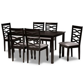 Baxton Studio Lanier Dining Table & Chair 7 pc Set
