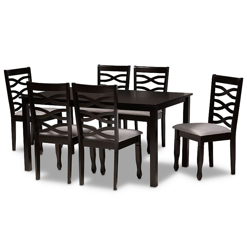 18396825 Baxton Studio Lanier Dining Table & Chair 7-piece  sku 18396825