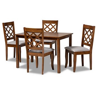 Baxton Studio Sari Dining Table & Chair 5 pc Set