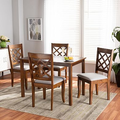 Baxton Studio Sari Dining Table & Chair 5-piece Set