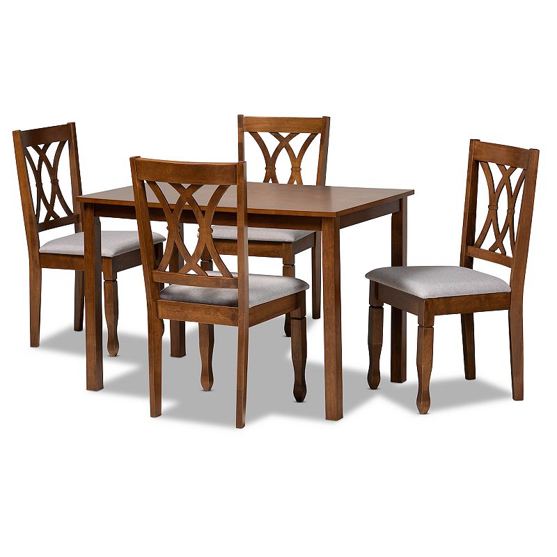 83059488 Baxton Studio Sefa Dining Table & Chair 5-piece Se sku 83059488