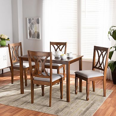 Baxton Studio Sefa Dining Table & Chair 5-piece Set