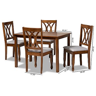 Baxton Studio Sefa Dining Table & Chair 5-piece Set