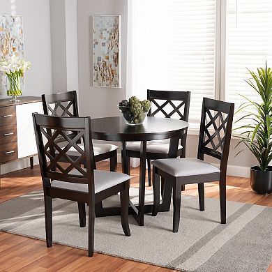 Baxton Studio Selby Dining Table & Chair 5-piece Set