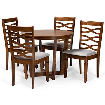Baxton Studio Alicia Dining Table & Chair 5 pc Set