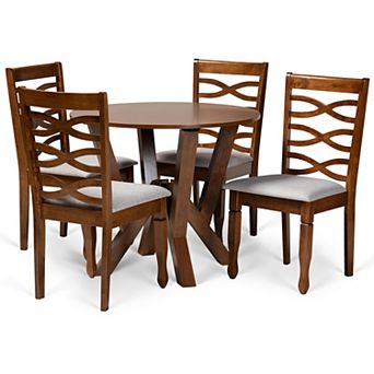 Baxton Studio Ariane Dining Table & Chair 5 pc Set