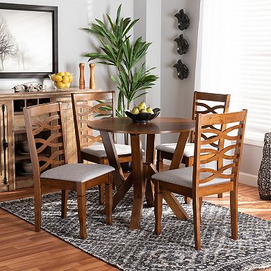 Baxton Studio Ariane Dining Table & Chair 5-piece Set