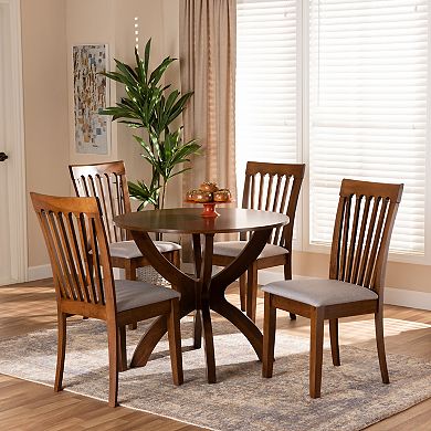 Baxton Studio Bailey Dining Table & Chair 5-piece Set