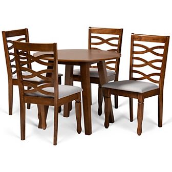 Baxton Studio Darina Dining Table & Chair 5 pc Set