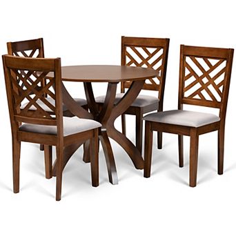 Baxton Studio Edona Dining Table & Chair 5 pc Set