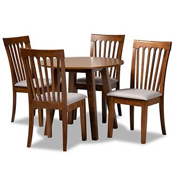 Baxton Studio Lida Dining Table & Chair 5 pc Set