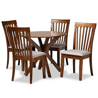 Baxton Studio Lore Dining Table & Chair 5 pc Set