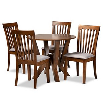 Baxton Studio Marian Dining Table & Chair 5 pc Set