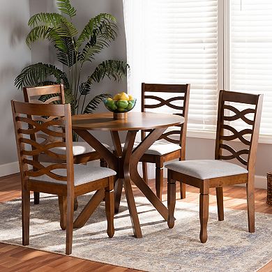 Baxton Studio Mila Dining Table & Chair 5-piece Set