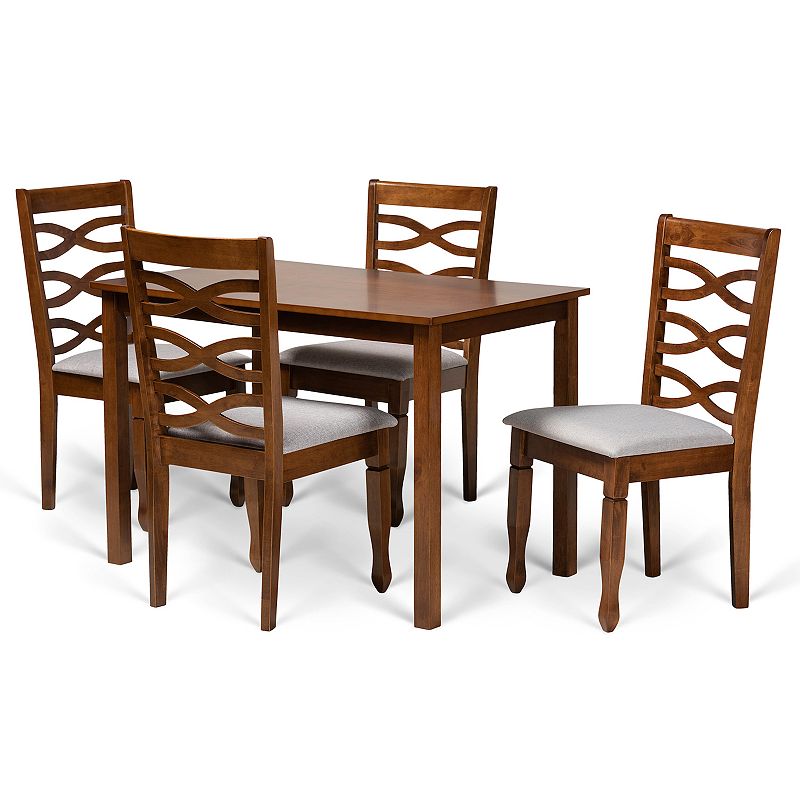 70002996 Baxton Studio Mirna Dining Table & Chair 5-piece S sku 70002996