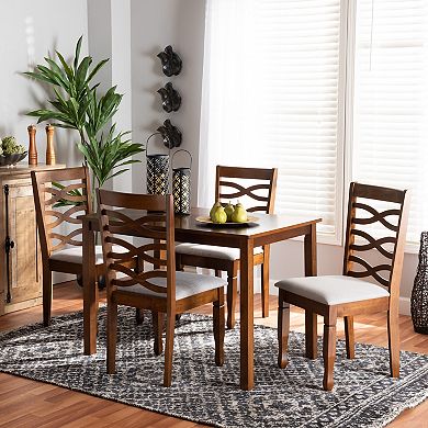 Baxton Studio Mirna Dining Table & Chair 5-piece Set