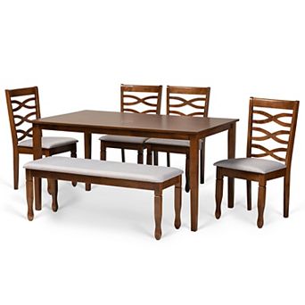 Baxton Studio Lanier Dining Table & Chair 6 pc Set