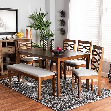 Baxton Studio Lanier Dining Table & Chair 6-piece Set