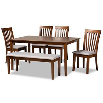 Baxton Studio Minette Dining Table & Chair 6 pc Set