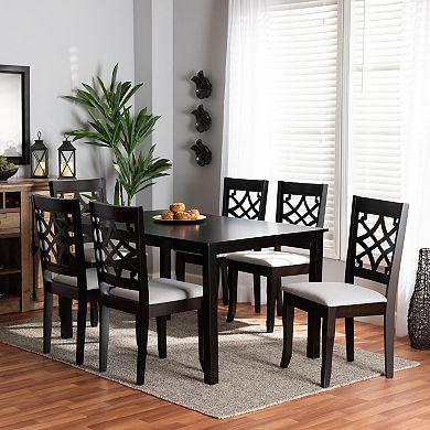 Baxton Studio Mael Dining Table & Chair 7-piece Set