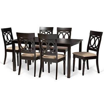 Baxton Studio Lucie Dining Table & Chair 7 pc Set