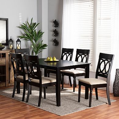 Baxton Studio Lucie Dining Table & Chair 7-piece Set