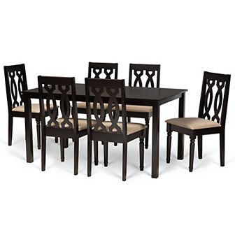 Baxton Studio Cherese Dining Table & Chair 7 pc Set