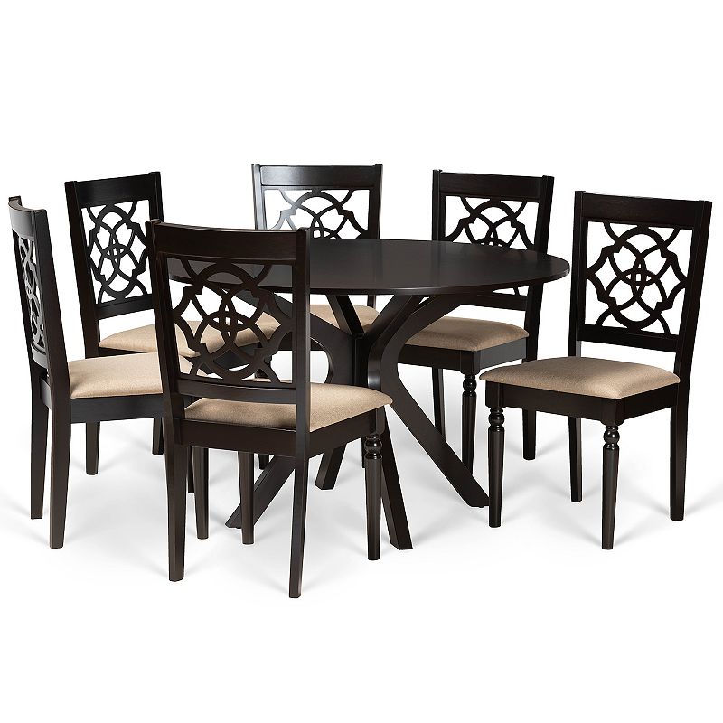 18396831 Baxton Studio Sadie Dining Table & Chair 7-piece S sku 18396831