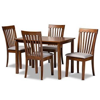 Baxton Studio Seda Dining Table & Chair 5 pc Set