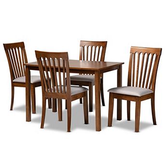 Baxton Studio Seda Dining Table & Chair 5 pc Set