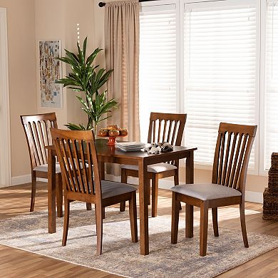 Baxton Studio Seda Dining Table & Chair 5-piece Set