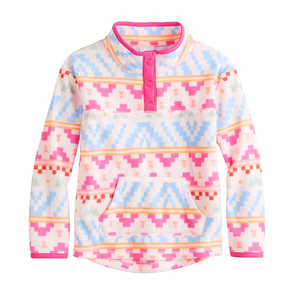 Girls 4-12 Jumping Beans® Quarter-Snap Fleece Pullover