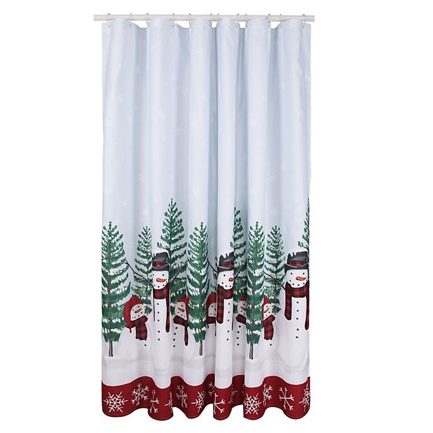 St Nicholas Square Buffalo Check Holiday Shower Curtain 2 Hand