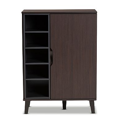 Baxton Studio Idina 1-Door Shoe Cabinet