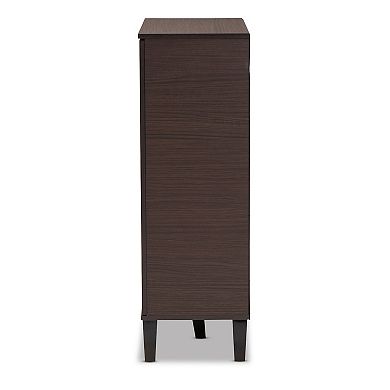 Baxton Studio Idina 1-Door Shoe Cabinet