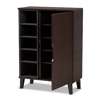 Baxton Studio Idina 1-Door Shoe Cabinet