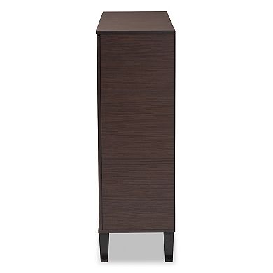 Baxton Studio Idina 2-Door Shoe Cabinet