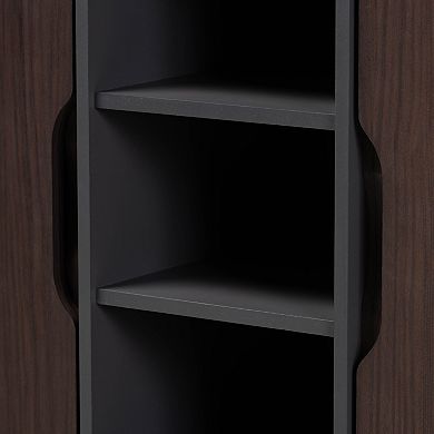 Baxton Studio Idina 2-Door Shoe Cabinet