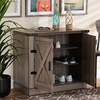 Baxton Studio Wayne Shoe Cabinet