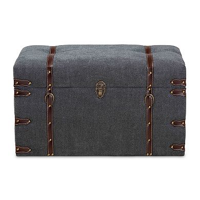 Baxton Studio Palma Storage Ottoman