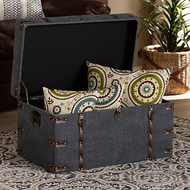 Baxton Studio Palma Storage Ottoman