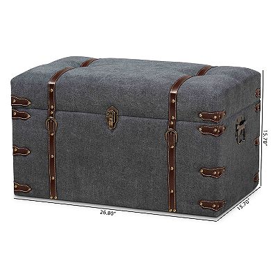 Baxton Studio Palma Storage Ottoman