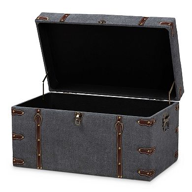 Baxton Studio Palma Storage Ottoman