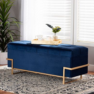 Baxton Studio Parker Storage Ottoman