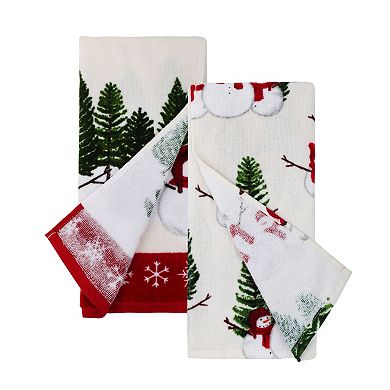 St. Nicholas Square® Yuletide Snowman Kitchen Towel 2-pk.